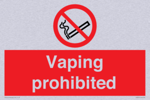 Vaping prohibited
